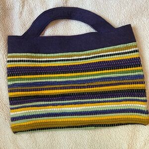 🌲 Multicolor Striped Handbag